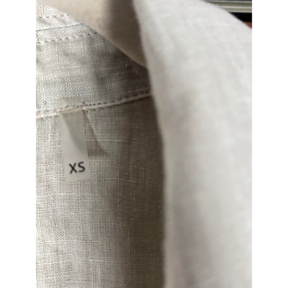 Soft Surroundings Eza Jacket Linen Notch Collar Button Front 3/4 Sleeve Cream L - Picture 6 of 7